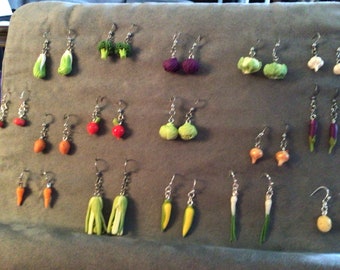 Veggie Earrings Life-Like Miniatures (1117)