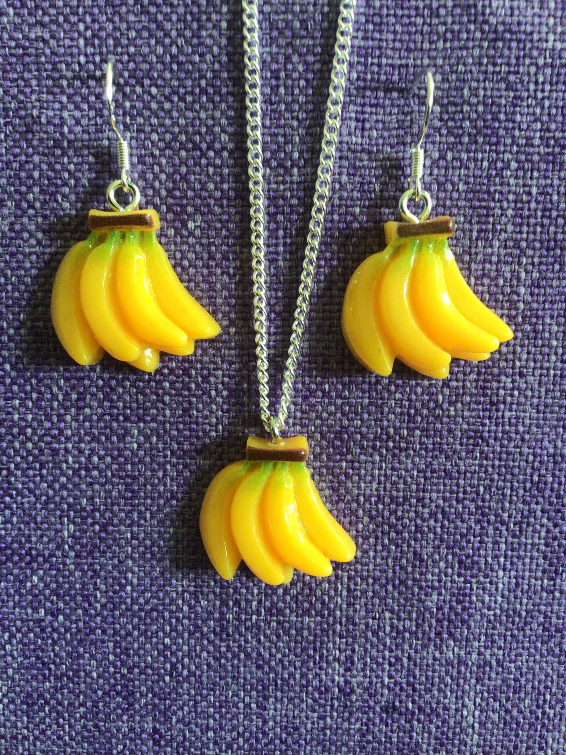 Bananas Necklace or Earrings (27,016) - Etsy