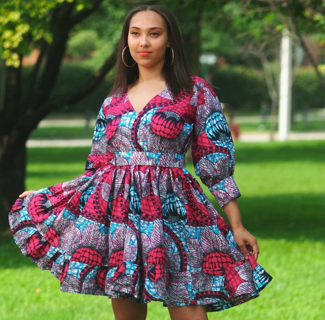 Ankara gown women straight Dress Etsy