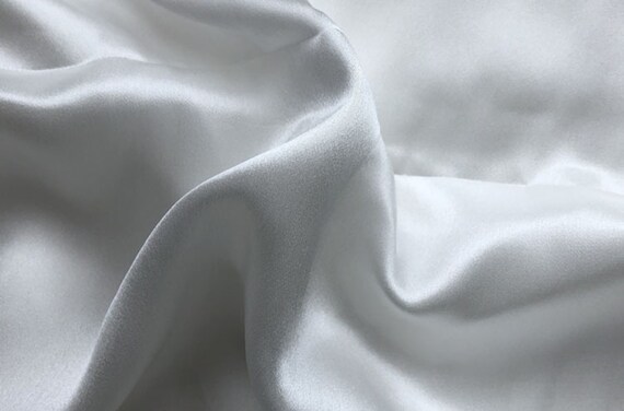 12 Momme 100% Mulberry Silk Fabric by the Meter Yard, Natural Mulberry Silk Pure Silk Fabric for Clothing Bedding, FB192