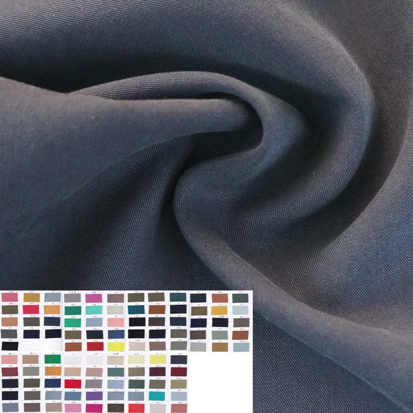 100% Tencel From Lenzing Twill Woven Fabric, Sandwash Fabric 30s x 30s, Soft Fabric Solid Dye, Tencel Lyocell Enzyme Washed Fabric DIY, FB04