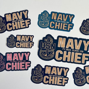 Custom Navy Chief Sticker, Chiefs Mess, Season Gift, Chief Pride, USN Anchor, Gift for Navy Chief, E-7, Chief Petty Officer, CPO, Pinning