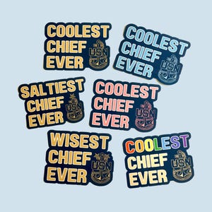 Customizable Navy Chief Sticker, Chiefs Mess, Season Gift, Pride, USN Anchor, Gift for Navy Chief, E-7, Chief Petty Officer, CPO, Pinning