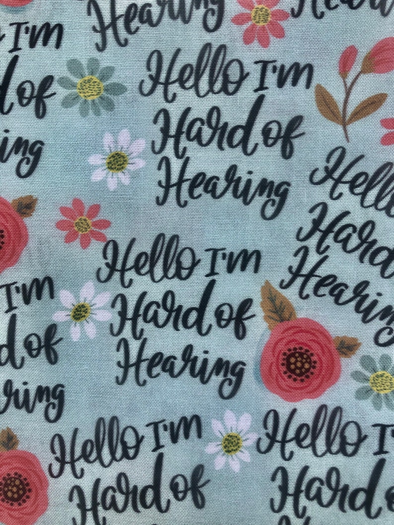 Over The Collar Dog Gift The Hard of Hearing Bandana Dog Bandana Floral Hard Of Hearing