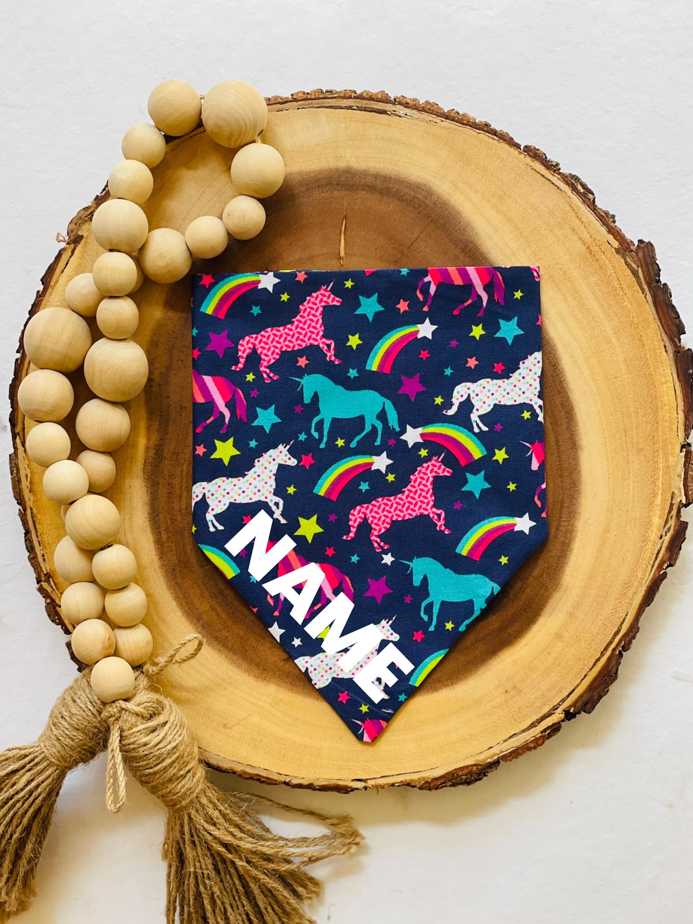 The Unicorn Bandana Dog Bandana Over the Collar Custom Etsy Hong Kong