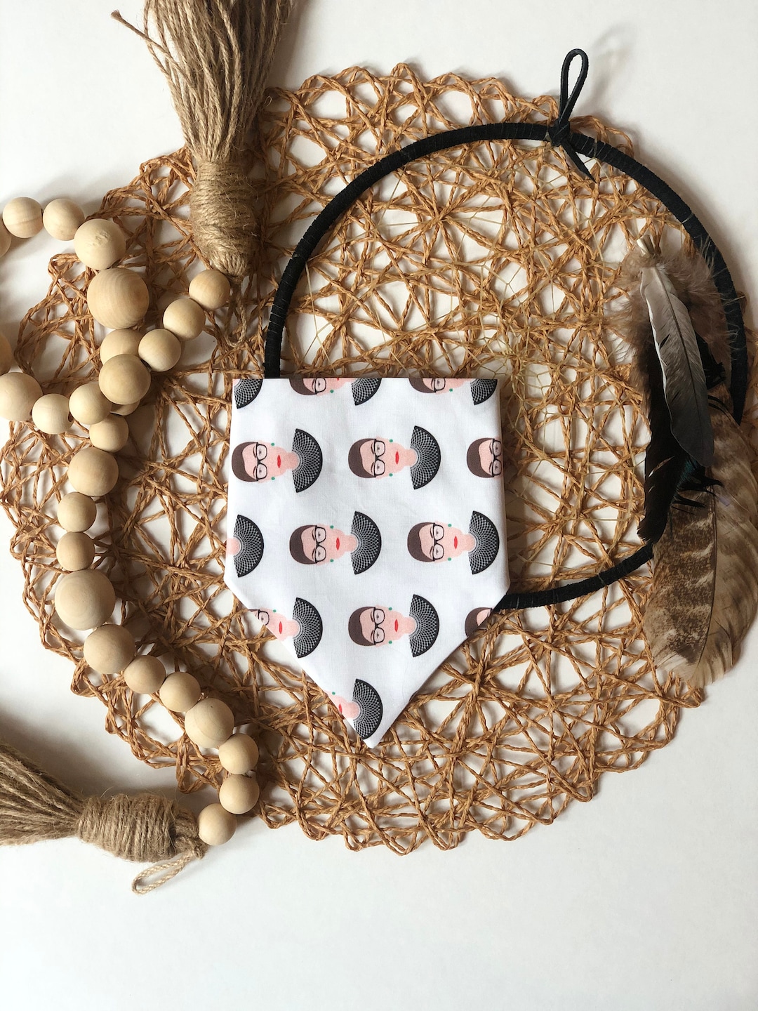 The Notorious RBG Bandana Dog Bandana Over the Collar Etsy UK