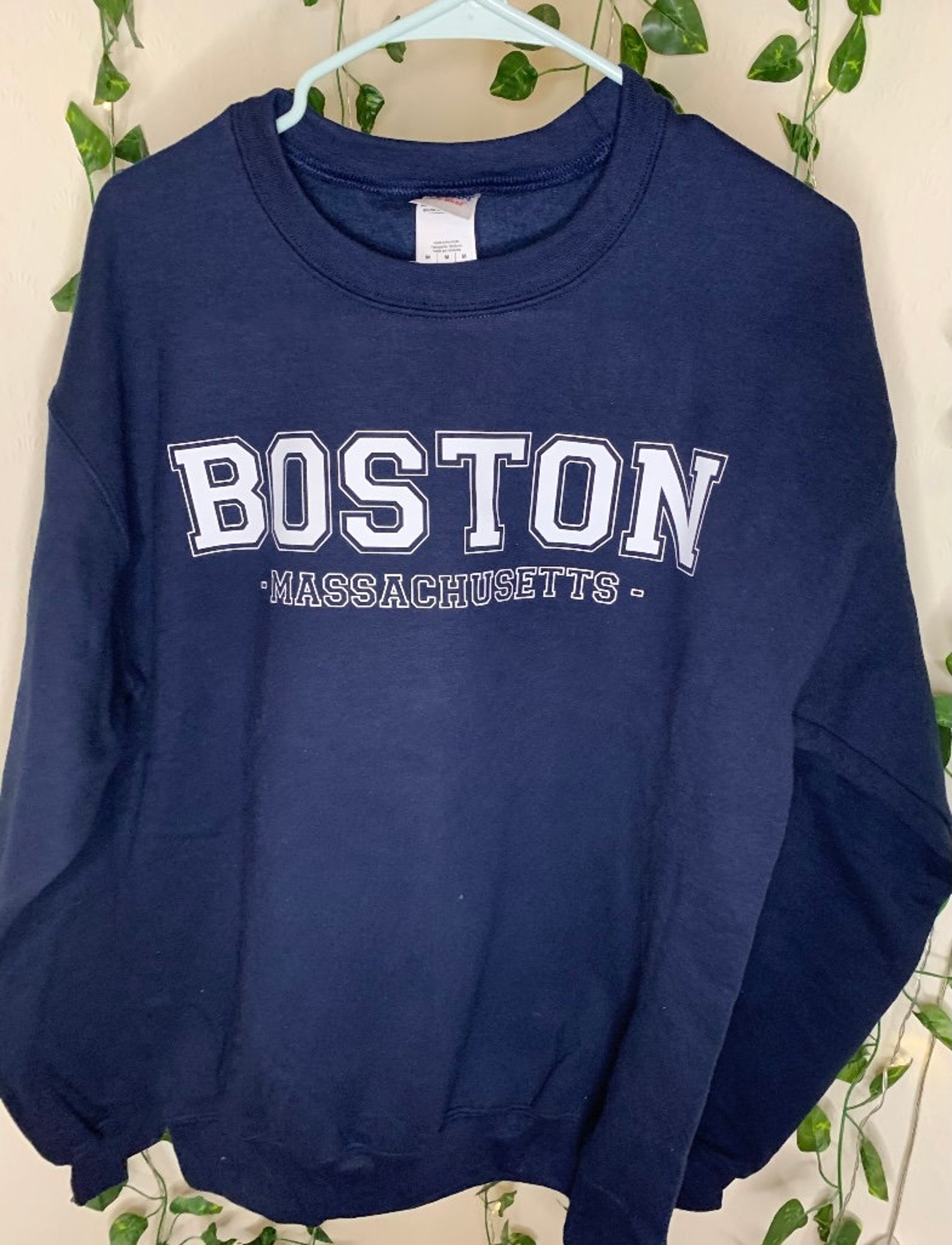 Boston Crewneck Sweater Boston Massachusetts Sweatshirt City - Etsy
