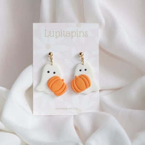 Ghost polymer clay earrings/halloween earrings/cute ghost earrings