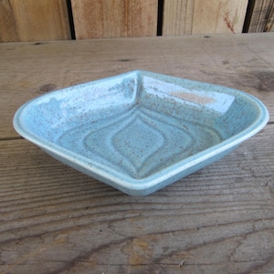 MCM California Pottery Turquoise Candy Dish: Mid-Century Modern Trinket Dish