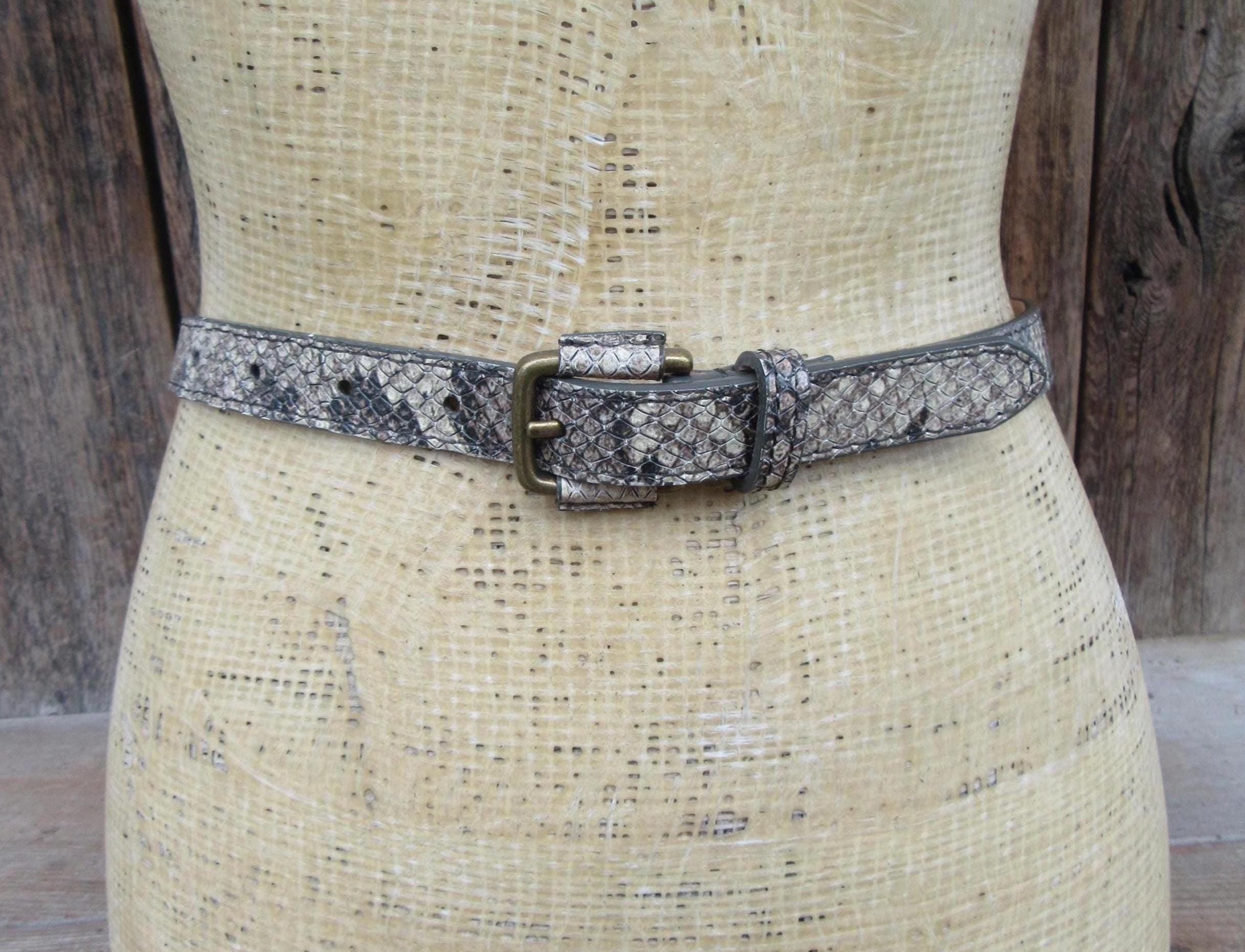 ROBERT CHRISTOPH Silver Snakeskin Belt Buckle Custom Leather Belt Creation with Steel and Sterling Silver  main image 4