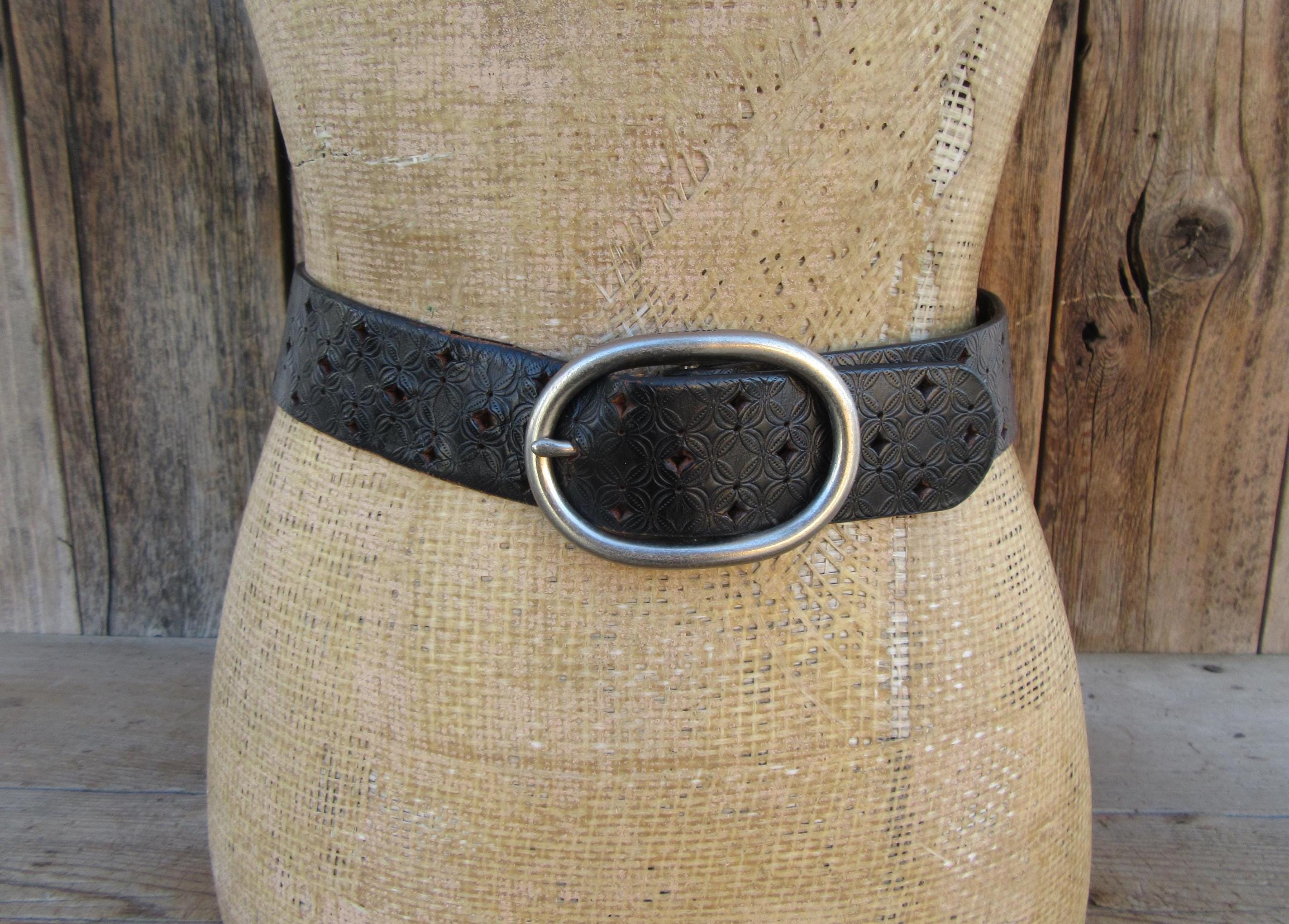 Fossil Genuine Leather Braided Belt With Silver Hardware Brown Style BT4485COG Vintage Fossil Belt - Etsy main image 2