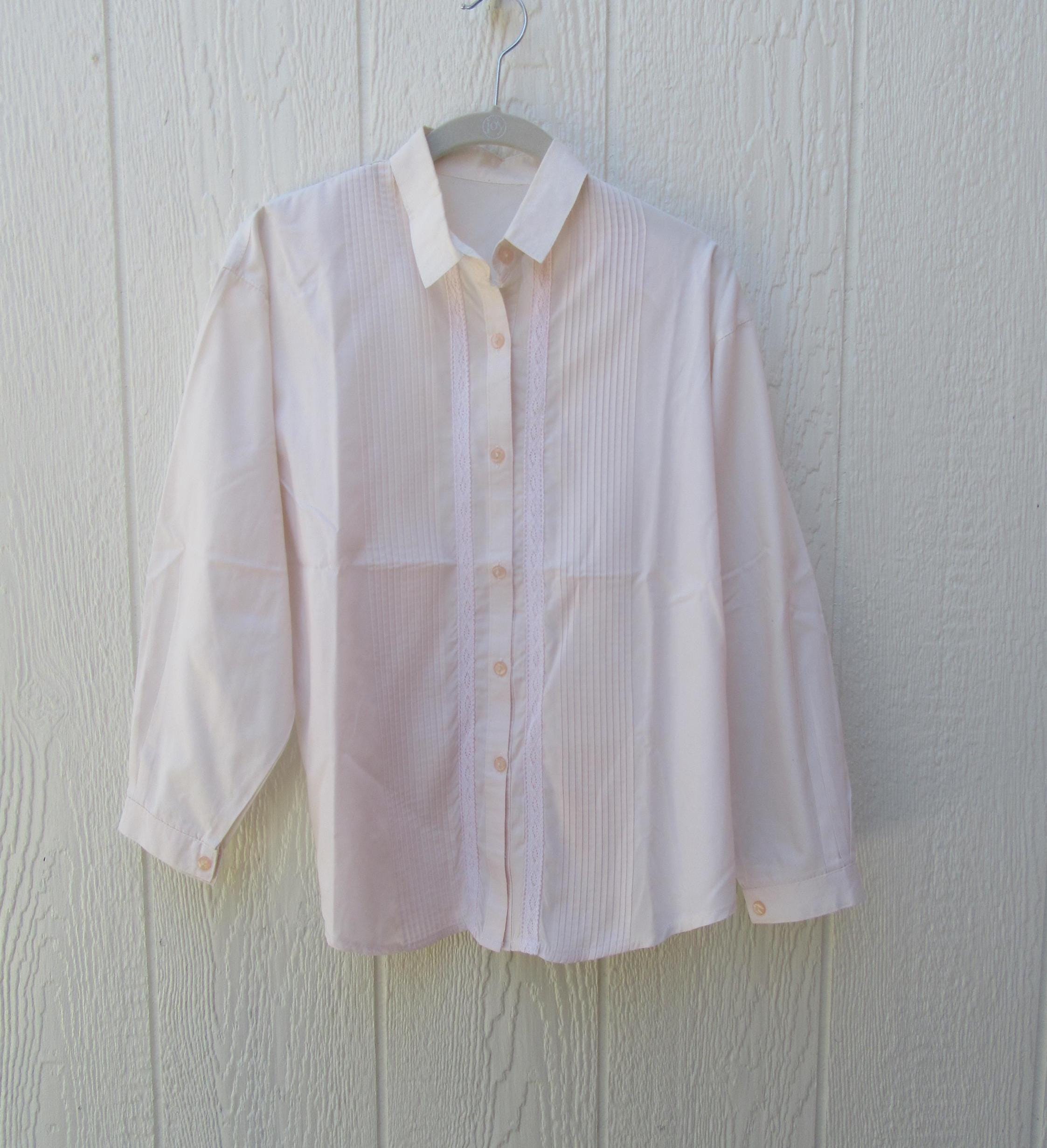 Pintuck Lace Blouse - Etsy