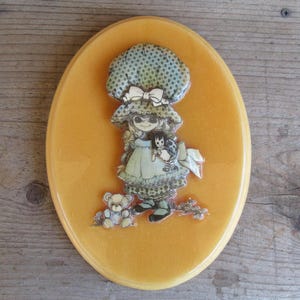Vintage 1970s Holly Hobbie Wall Plaque| Holly Hobbie Decor | 70&#39;s Home Decor | Kids Room Decor