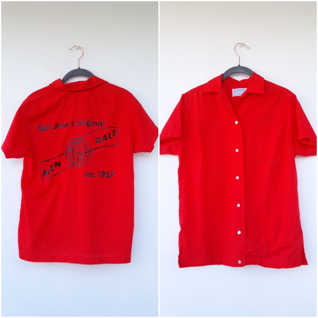 Vintage 60s Hilton Bowling Shirt Women's Bowling Shirt Bowling Blouse Dead Stock Vintage Bowling
