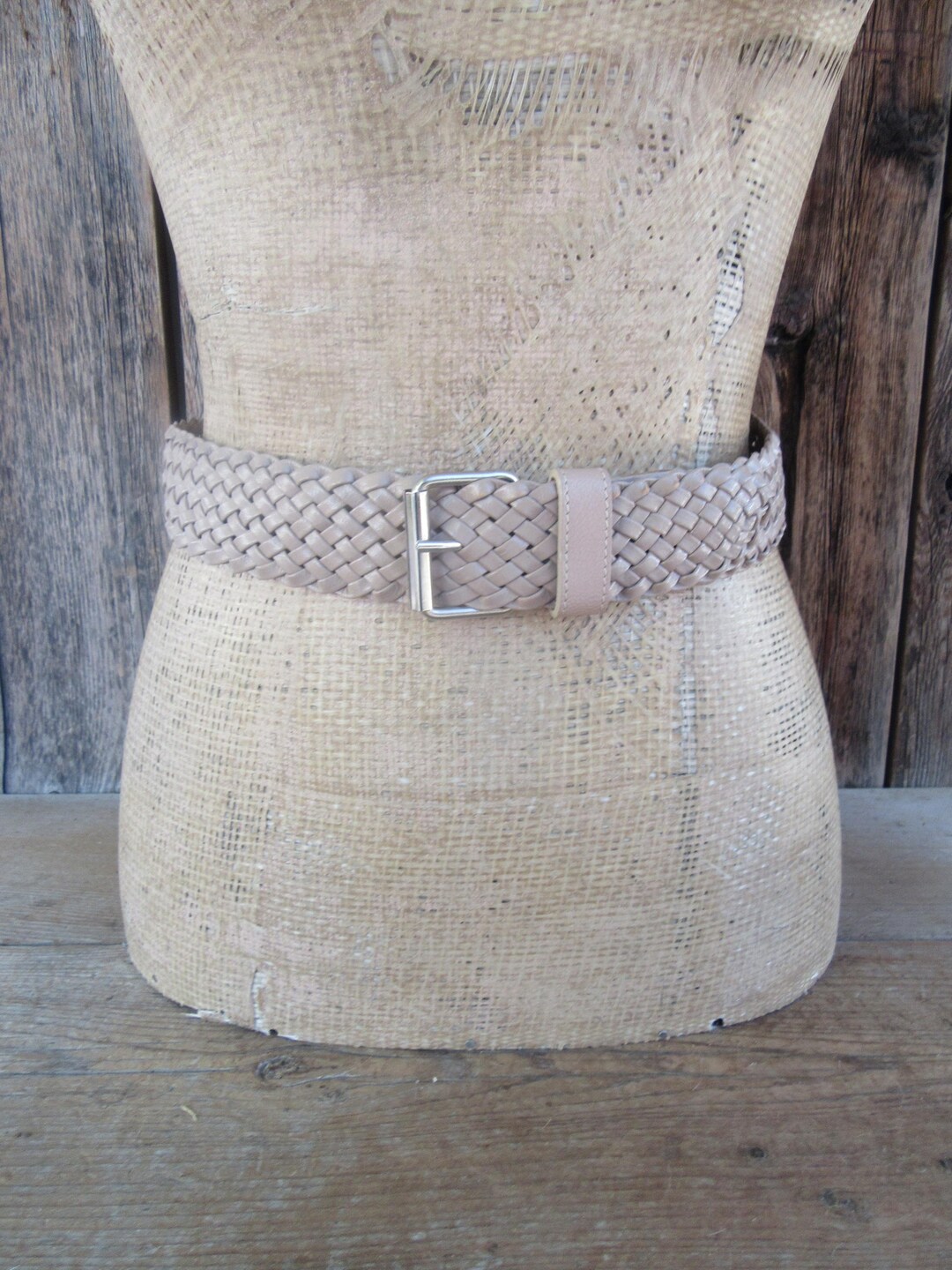 Vintage  Stephane Kélian Belt 90s Copper Braided Leather Belt - Stephane Kelian - Fits 28  main image 3