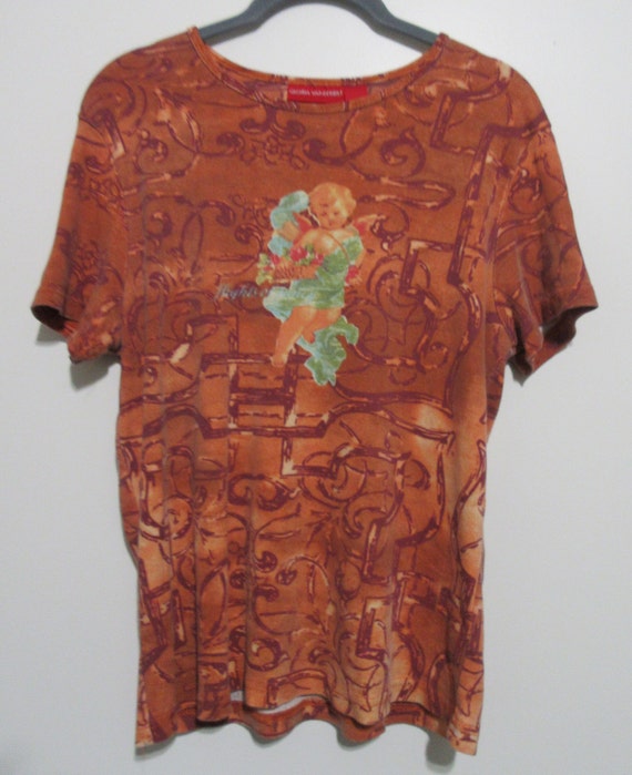 Y2K Gloria Vanderbilt Cherub Tee | Angelcore | 20… - image 2