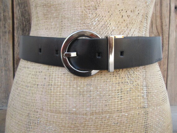 Calvin Klein Leather Belt w/ Custom Design Buckle Calvin Klein Men main image 3