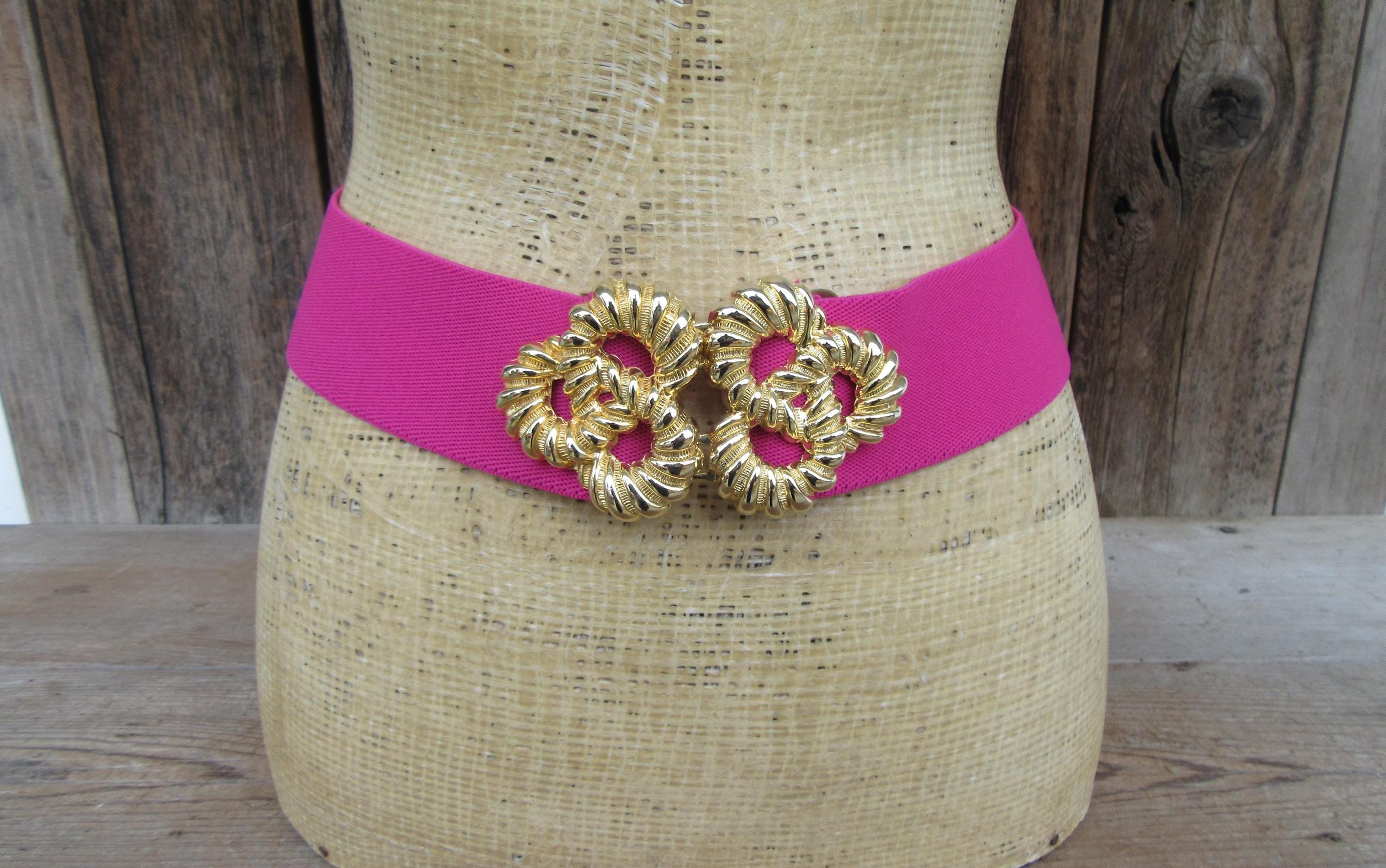 Magenta Leather Belt - Etsy display picture 1