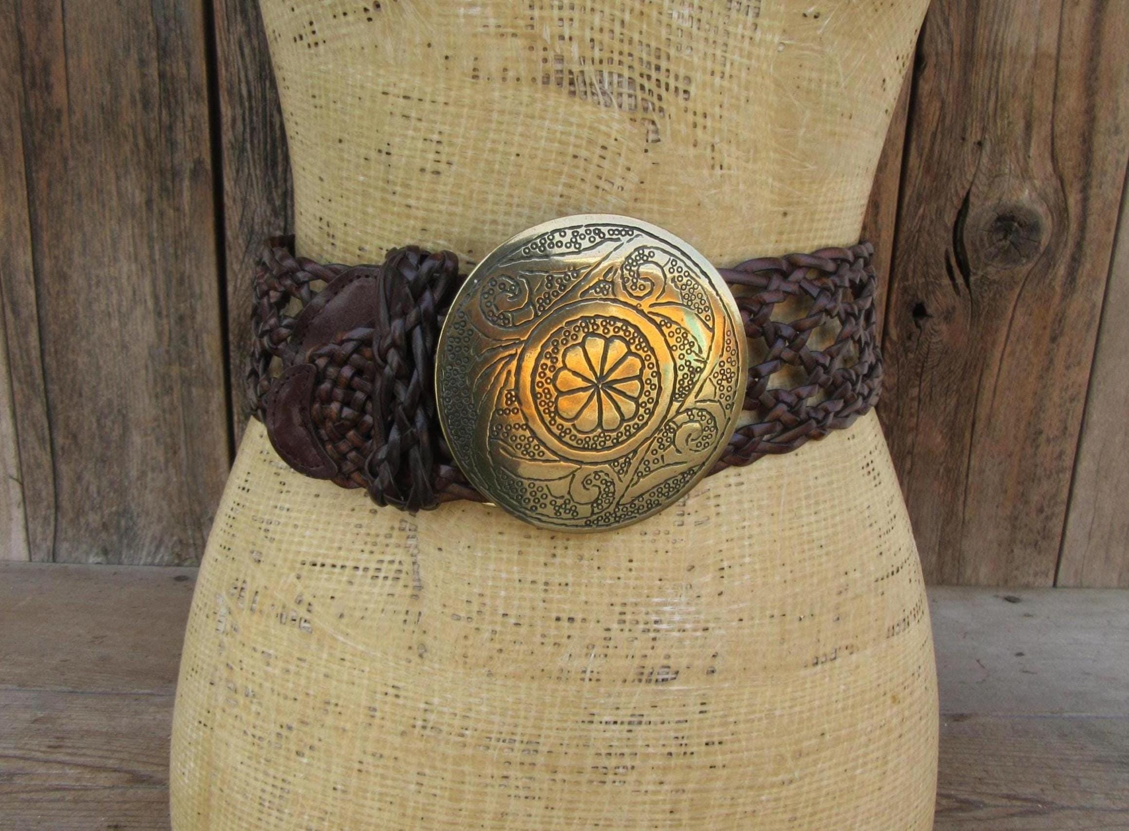 Purple Braided Morrocan Belt with Round Buckle Braided Belt main image 4