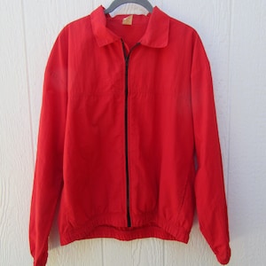90&#39;s Red Lightweight Windbreaker Jacket | Vintage Outdoor Wear | Unisex Jacket | 90&#39;s Outdoor Wear | Large   Windbreaker Jacket