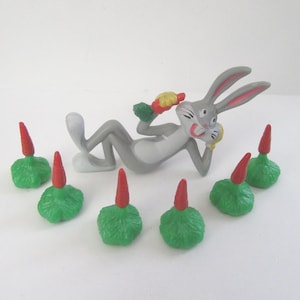 Vintage 70's Bugs Bunny Cake Topper | Looney Tunes | Character Toy | 1970's Toy | Character Toy | Vintage Cake Decorations | Cake Toppers