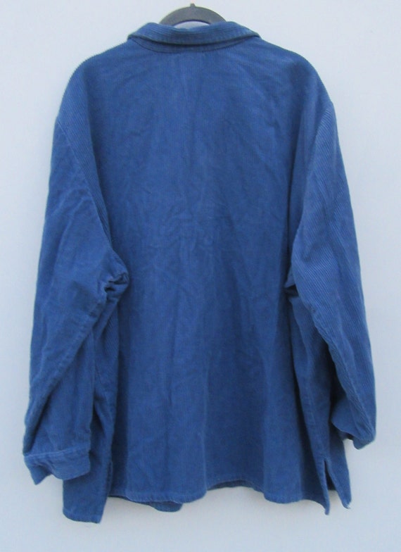 90's Blue Long Sleeve Corduroy Top |  Women's Cor… - image 3