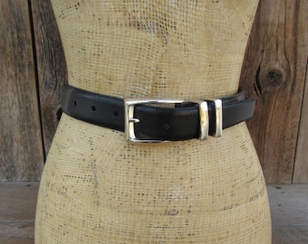 Coach Exotic Skin Genuine Lizard Brown Belt Removable Silver 
