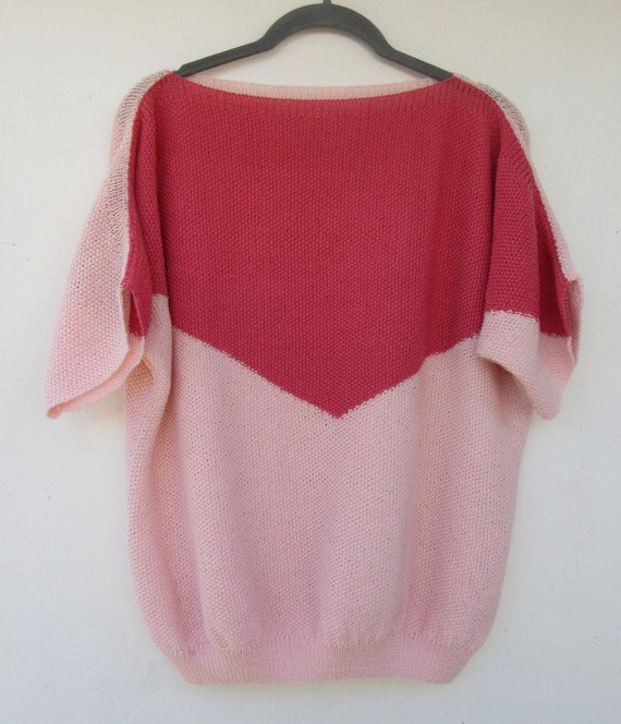 80's Short Sleeve Boatneck Knit Sweater | Short S… - image 2