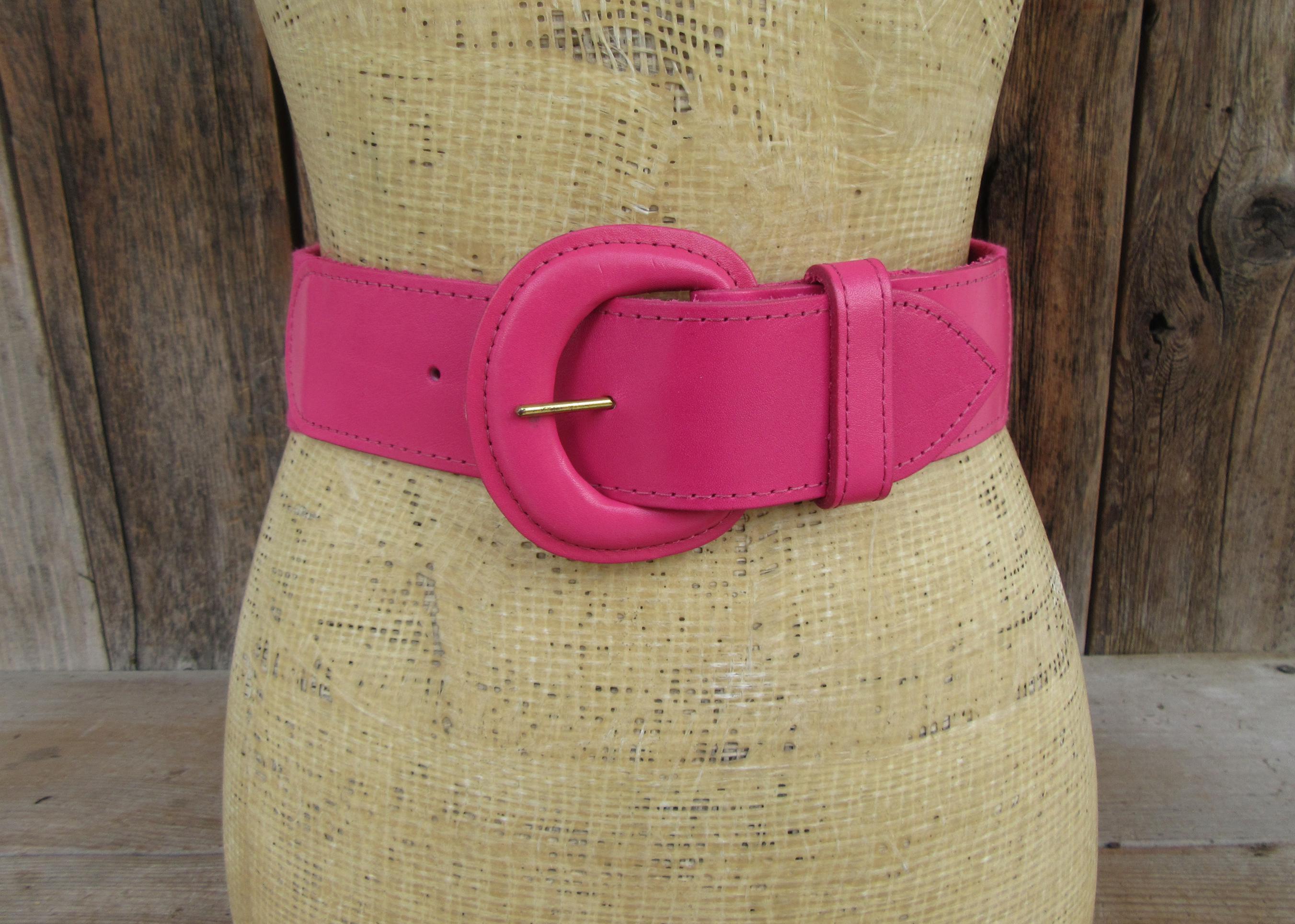 Mulberry vtg 80s suede belt pink wide size 30 Pink Solid Suede Belts for Women for sale | eBay main image 3