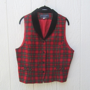 Vintage geruit hemd | Fluwelen kraag, kleine maat 12