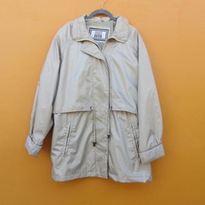 Vintage 1990er Jahre Zip Front Parka Jacke | Damen Parka | 90er Jahre Outdoor Wear Jacke | Große Damenjacke