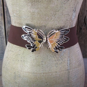 Vintage Gold Tone Butterfly Belt‎ Stretch Chain 25–30\