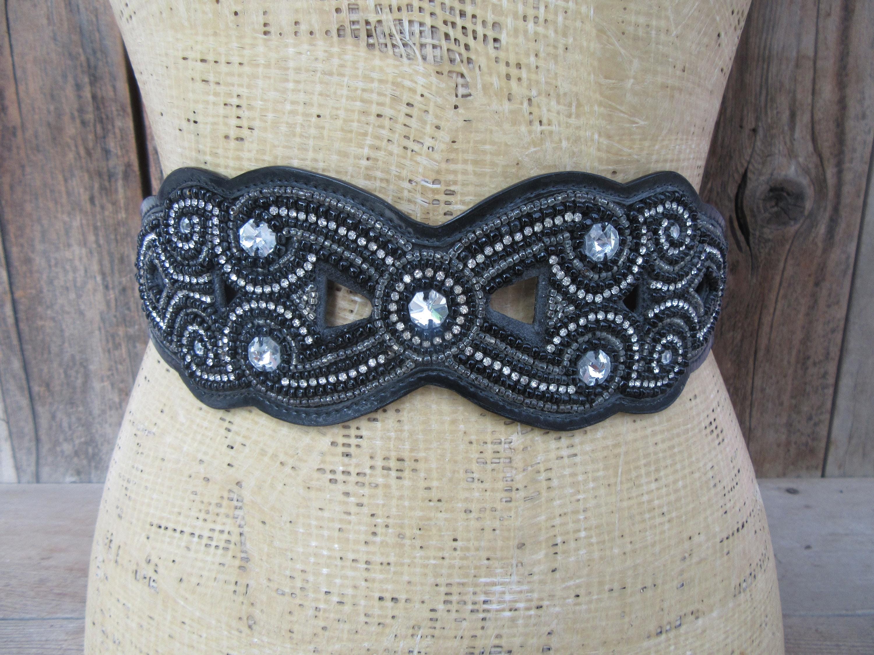 White Sequin and Beaded Belt Bold Bow Statement Piece Vintage 1980’s Bridal moments ????? ? I sourced my outfit only a  main image 2