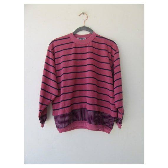 8068 Navy Striped T-Shirt