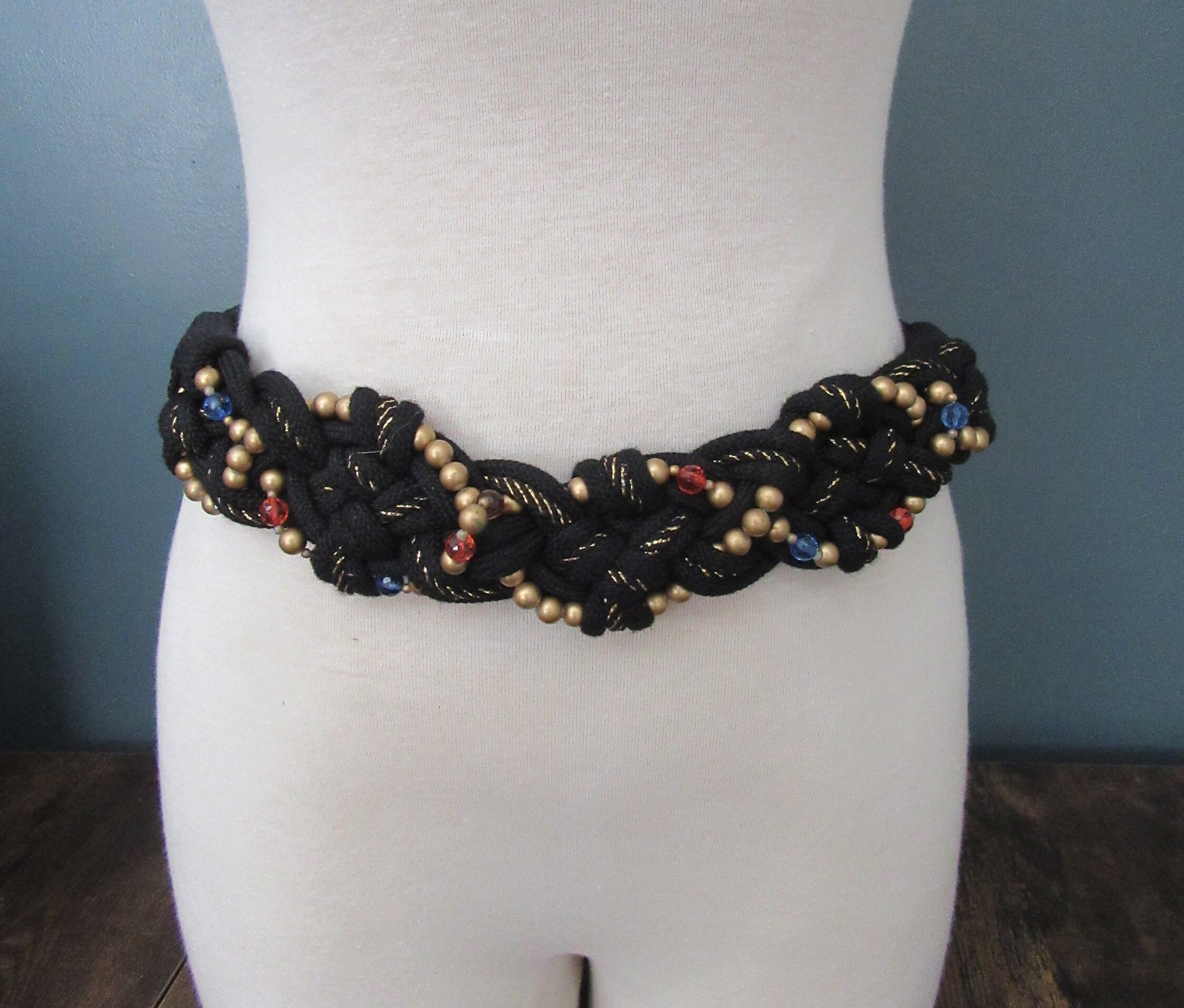 Vintage 80s Black and Gold Rope Belt Vintage 80s black and gold rope belt ? 31” long |... | Depop main image 2