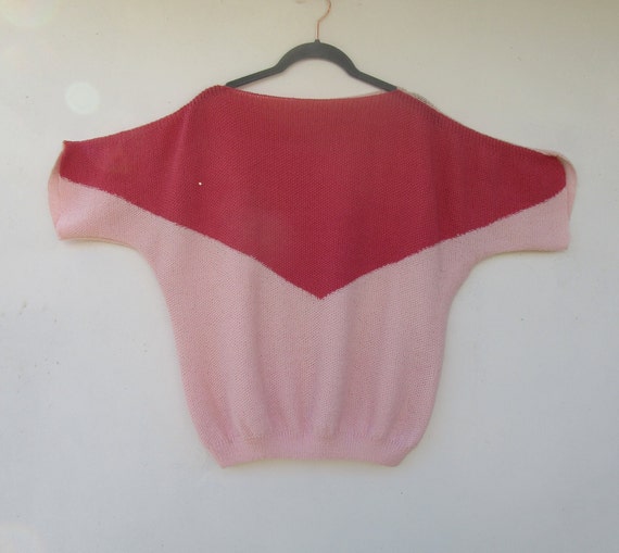80's Short Sleeve Boatneck Knit Sweater | Short S… - image 1
