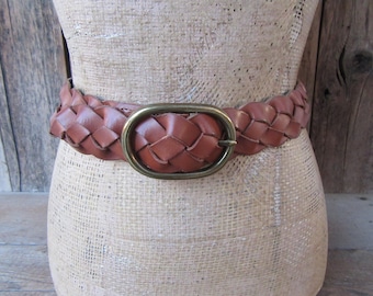The Great New York Belt Co Brown Vintage Barrel Braided  display picture 1