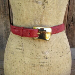 Ilana goor vintage Small women Black Leather Belt with Gold Orb Pendant Ilana goor lizard/cowhide brown - Gem main image 4