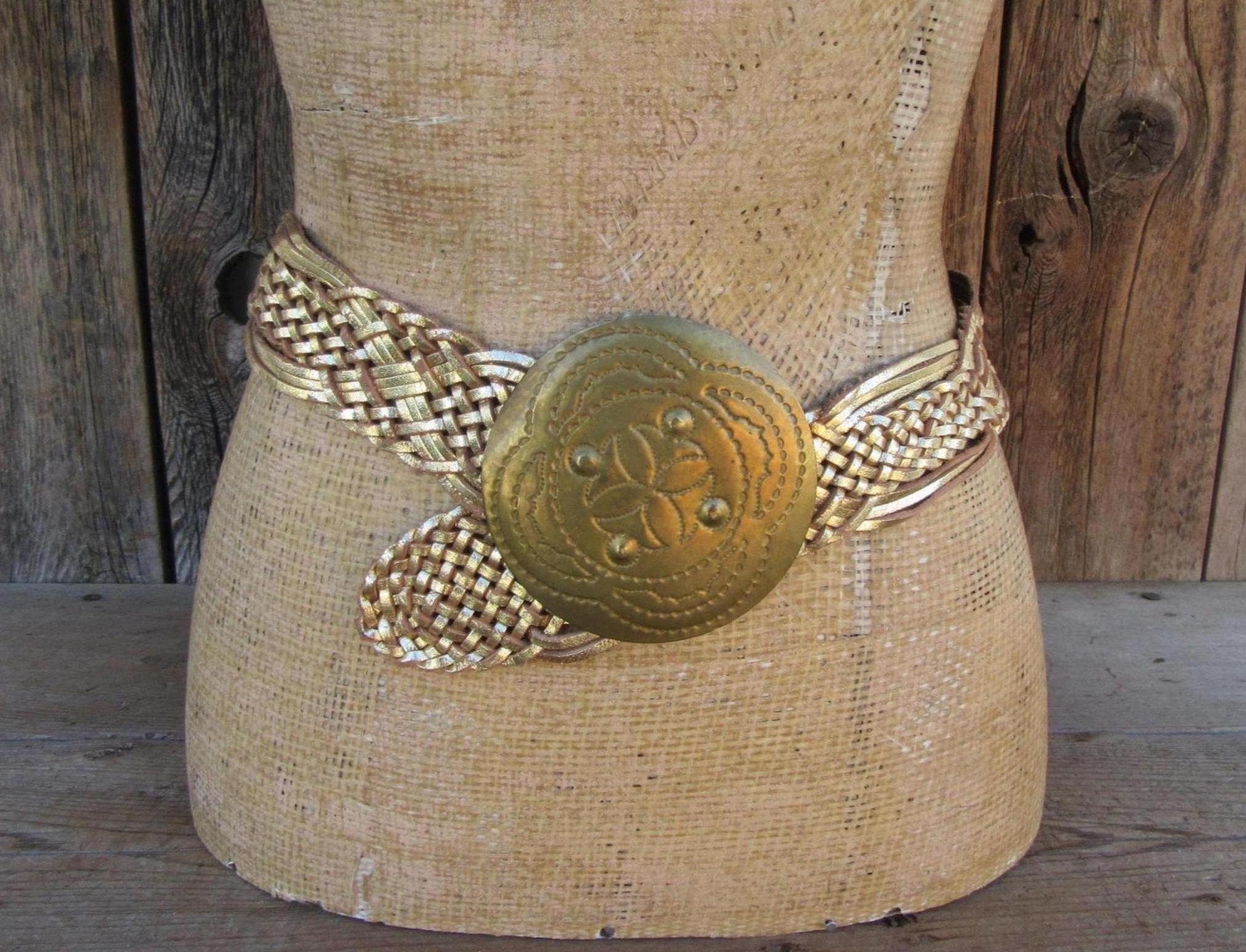 Vintage Moroccan Leather Brass Medallion Adjustable Belt moroccan belt products for sale | eBay main image 4