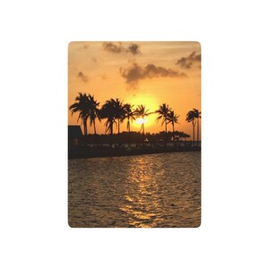 Cartes à jouer poker Sunset Florida Keys, jeu de cartes coucher de soleil tropical, fournitures de soirée poker sur le thème de la plage, souvenir unique de la Floride