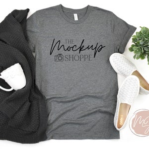 3001 Deep Heather, Bella Canvas 3001 mockup, Bella mockup, Spring Tshirt flat lay, lifestyle mockup, summer t shirt mock up, digital mockup