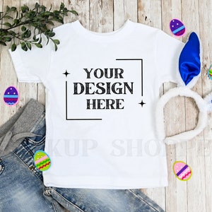 Easter mockup, Bella Canvas 3001T toddler mockup, Bella Canvas kids, simple Bella mocks, toddler boy shirt flat lay, cute lifestyle mockup