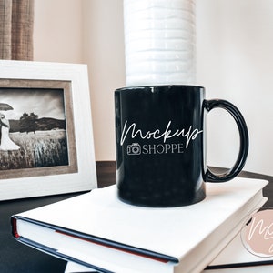 Black mug mockup, 11oz black coffee mug mockup, blank lifestyle mockup, sublimation mug mock up, styled mug mockup, digital download