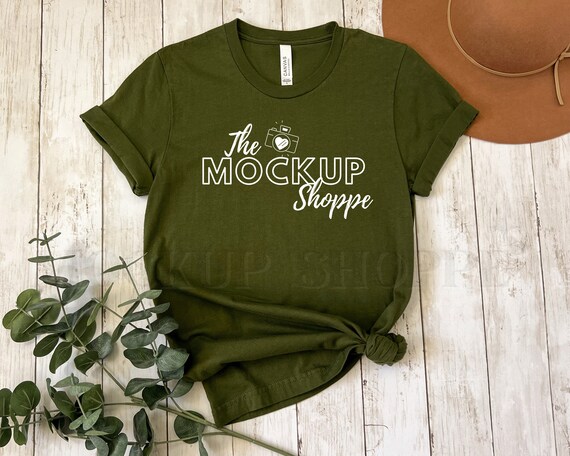 Bella Canvas 3001 mockup, Olive, Bella mockup, Boho Tshirt flat lay mockup, 3001 mockup, simple women's lifestyle mockup, digital mockup
