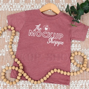Heather Mauve, Bella Canvas 3001T toddler mockup, Bella Canvas kids mock-up, Bella mockup, toddler shirt flat lay, boho lifestyle mockup