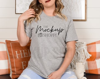 Athletic Heather, Bella Canvas 3001 mockup, Fall model mockup, Bella mockup template, Fall Tshirt, simple lifestyle mockup, digital download