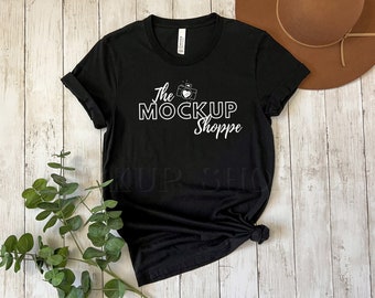 Black, Bella Canvas 3001 mockup, Bella mockup, boho Tshirt flat lay mockup, 3001 mockup, simple women's lifestyle mockup, digital mockup