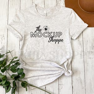 Ash, Bella Canvas 3001 mockup, Bella mockup, boho Tshirt flat lay mockup, 3001 mockup, light grey, women&#39;s lifestyle mockup, digital mockup