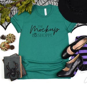 Halloween Mockup, Kelly, Bella Canvas 3001 mockup, spring Bella mockup, Bella Canvas Tshirt flat lay, lifestyle summer mockup, digital mock