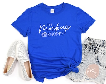 Royal Gildan 64000 mockup, 4 juli-mockup, Gildan softstyle-t-shirt, 64000 mockup platt lay, livsstilsmockup, enkla mockups